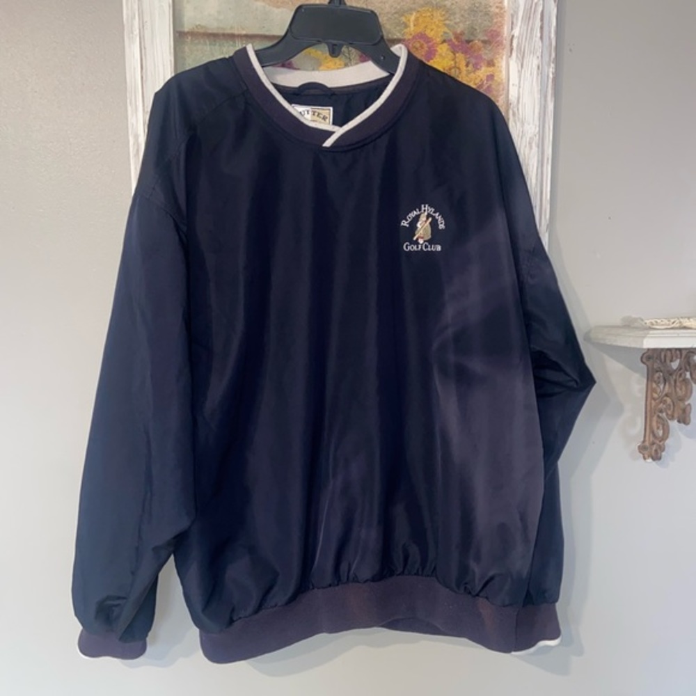 Cutter & Buck Navy Windbreaker Pullover with Embroidered Logo